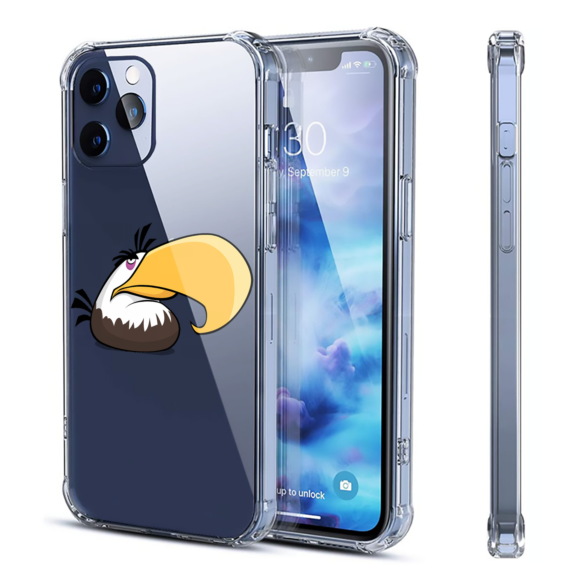（画像用） Angry Birds アングリーバード 【iPhone 12シリーズ対応】透明スマホケース（クリアソフトケース）